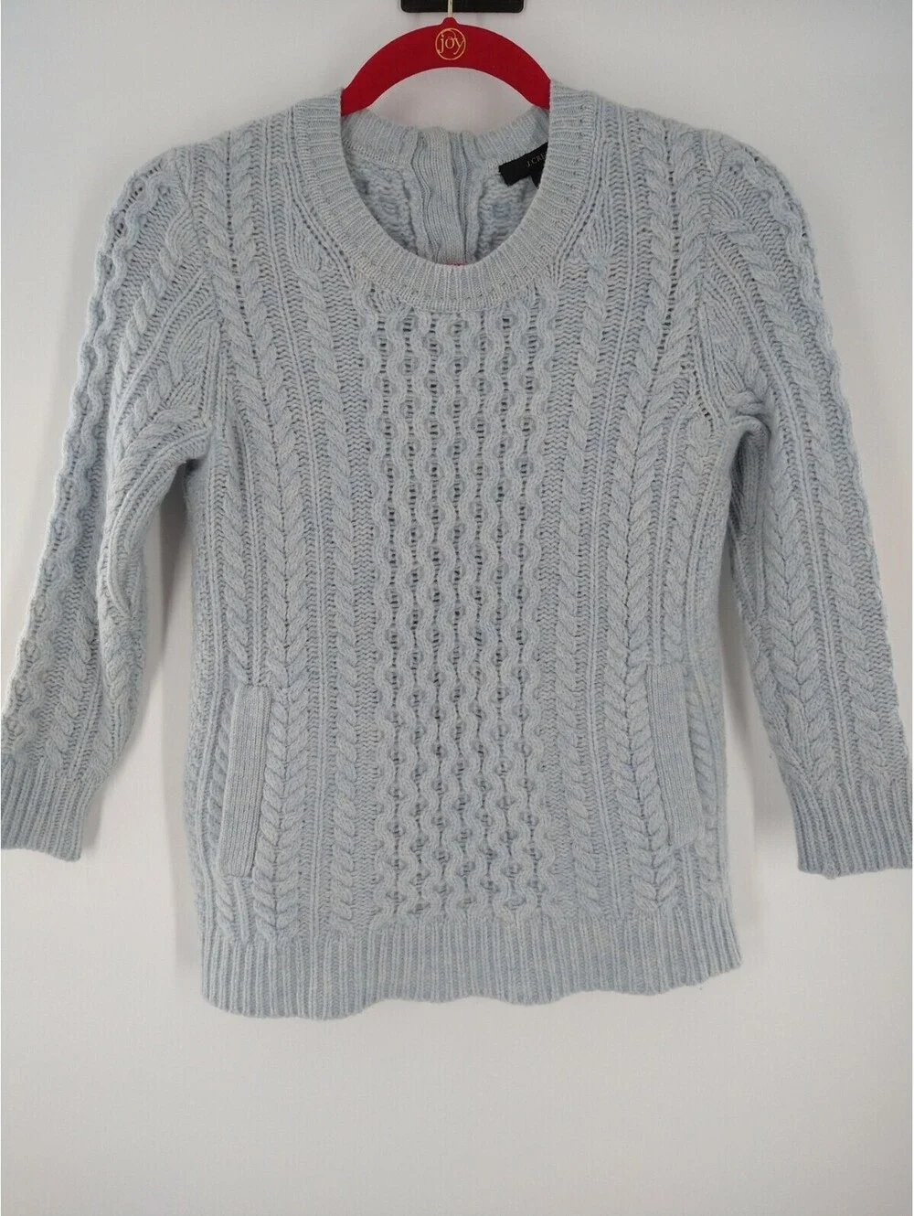J Crew Chunky Knit Sweater Baby Blue XXS 041